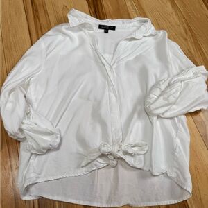 Love Tree Cream Button-Down Shirt